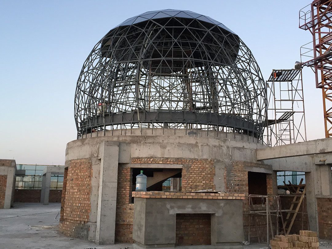 9米二合一宝石型天文圆顶现场安装