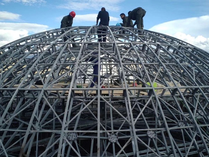 16.5米经典型拼装式天象厅现场安装