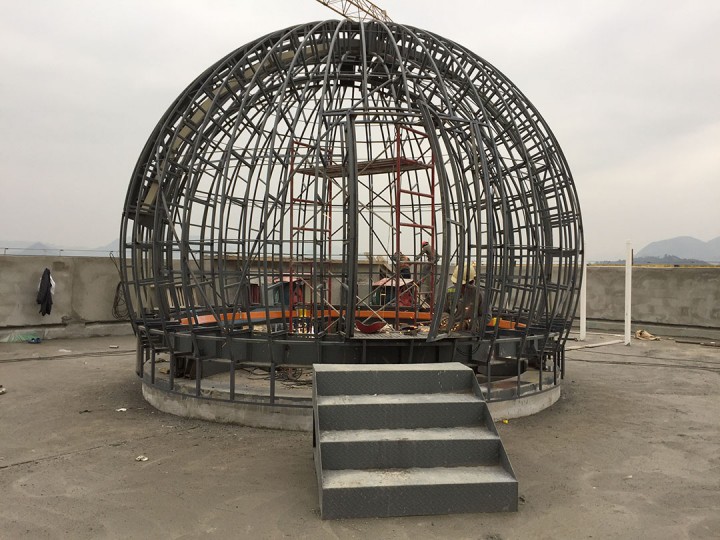 6米经典型落地式天文圆顶现场安装