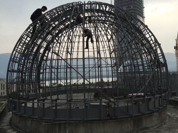 8米经典型天文圆顶现场安装