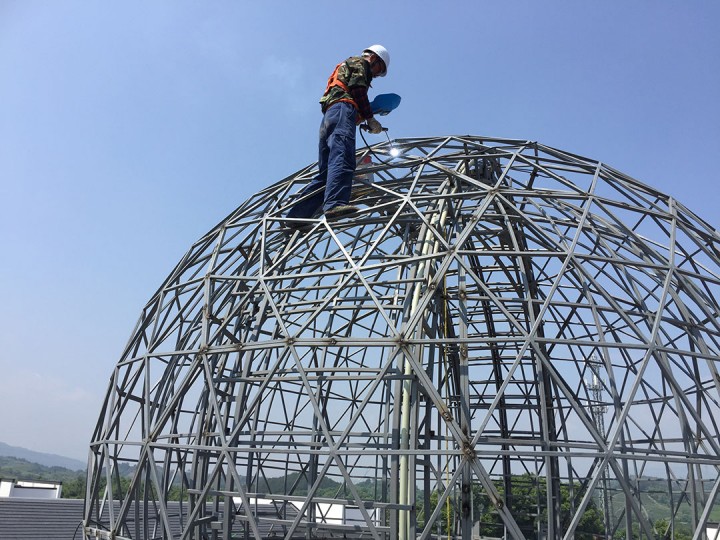 9米二合一宝石型天文圆顶现场安装