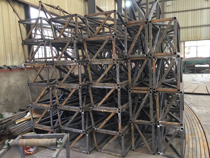 23米飞行球幕背梁面盘组件