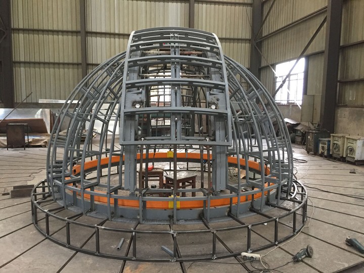 经典型天文圆顶车间预加工