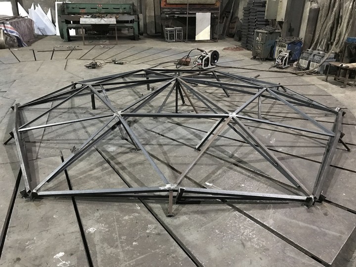 宝石型天文圆顶车间预加工