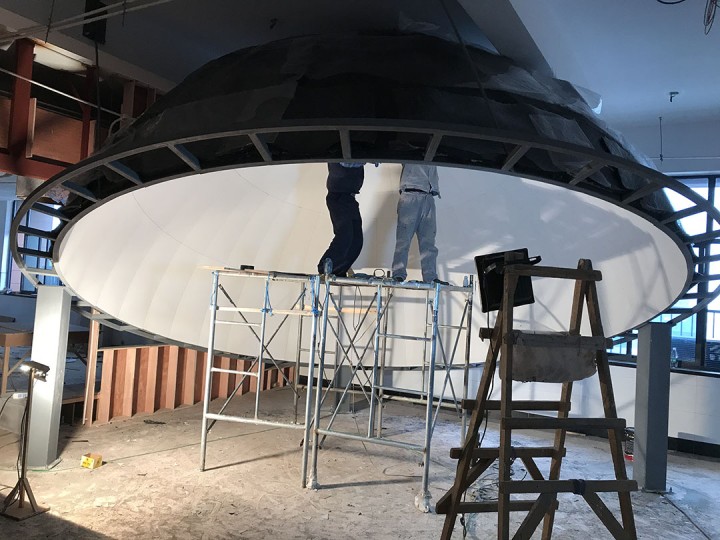 天幕内蒙版现场安装